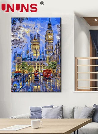 Paint by Number For Adults,Big Ben,London Painting by Numbers Kits With Brushes And Acrylic Paint,Adult Paint by Number Kits on Canvas Big Ben,London,Home Wall Decor,40x50cm - view 4