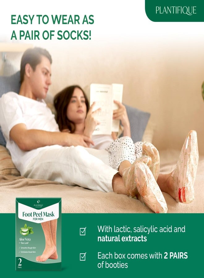 PLANTIFIQUE Foot Peeling Mask 2 Pack for Men | Dermatologically Tested Repairs Heels & Removes Dry Dead Skin for Baby Soft Feet | Exfoliating Foot Peel Mask for Dry Cracked Feet | Aloe Vera - Image 5