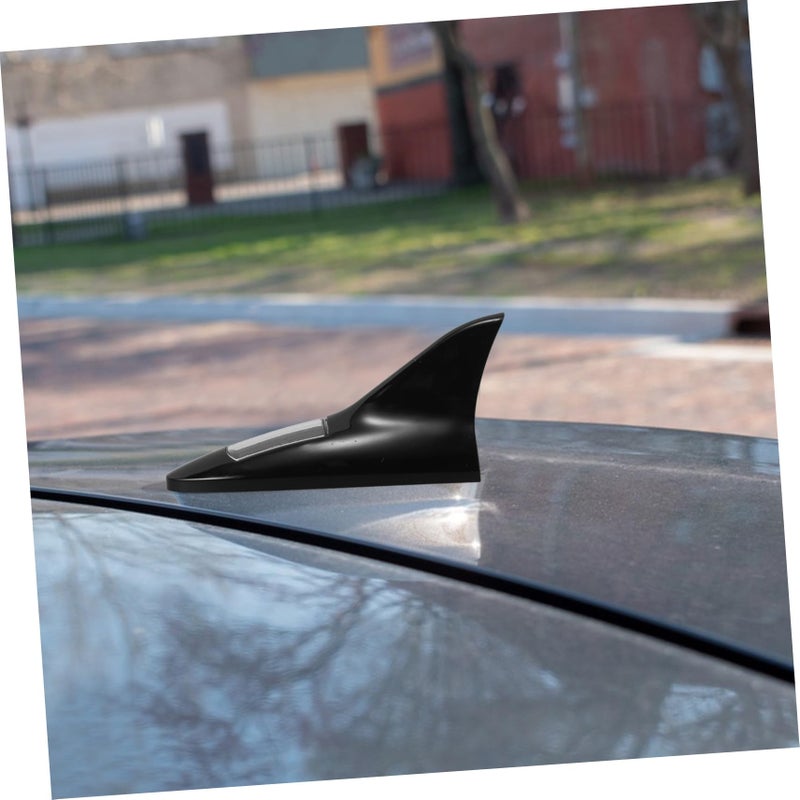 Solar Powered Shark Fin Antenna with LED Safety Light Easy Installation Car Roof Accessory - Image 5