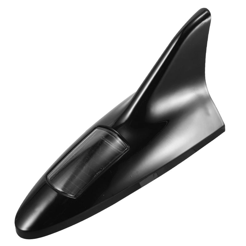 Solar Powered Shark Fin Antenna with LED Safety Light Easy Installation Car Roof Accessory - Image 2