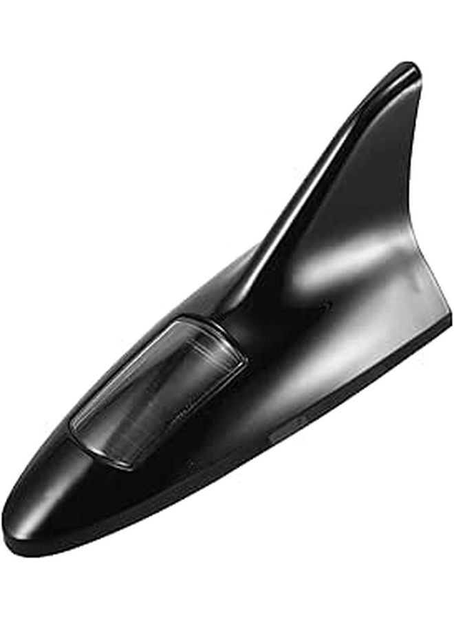 Solar Powered Shark Fin Antenna with LED Safety Light Easy Installation Car Roof Accessory - Image 1