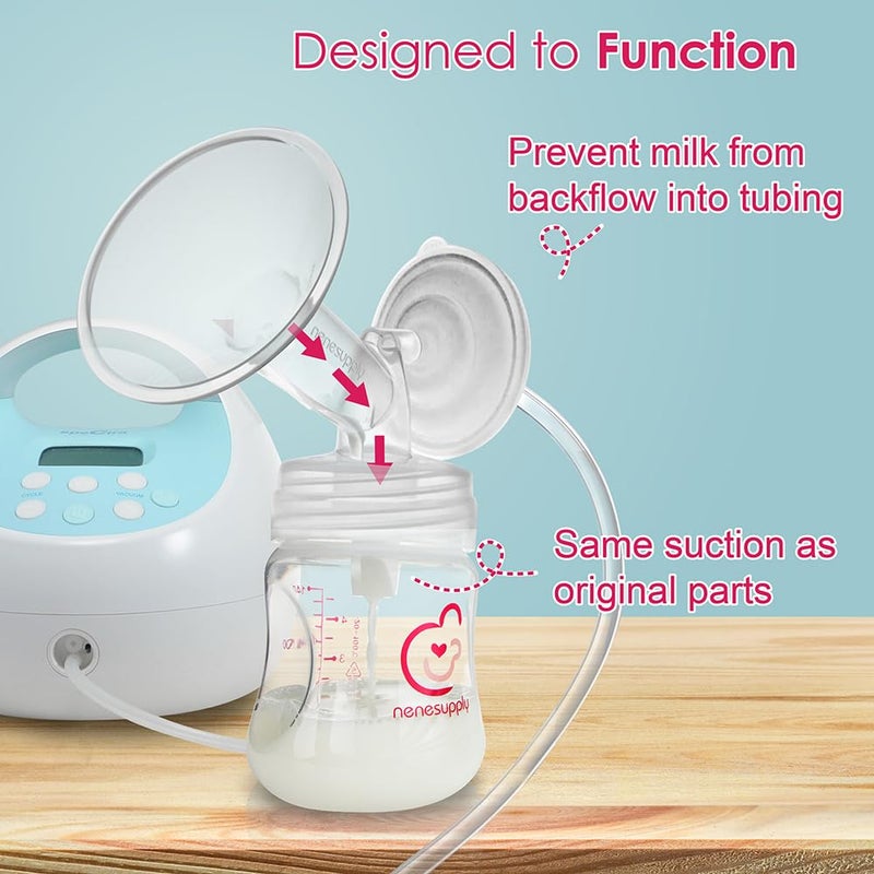 Nenesupply 15mm Pump Parts Compatible with Spectra S2 S1 9 Plus Breast Pump Replace Spectra Pump Parts and S2 Accessories Incl 15mm Flange Duckbill Valve Tubing Backflow Protector Bottle - Image 4