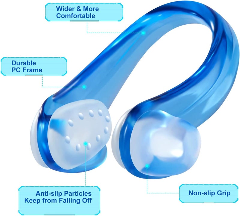 Hurdilen Swimming Nose Clip, 14 Packs Swim Nose Plugs with Waterproof Silica Gel for Kids (Age 7+) and Adults, Multi-Color - Image 2
