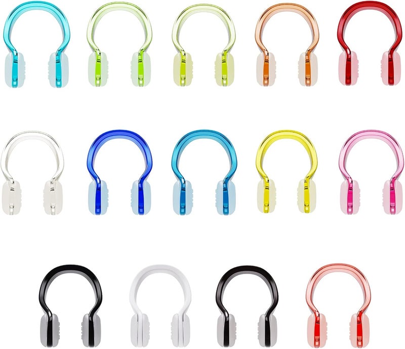 Hurdilen Swimming Nose Clip, 14 Packs Swim Nose Plugs with Waterproof Silica Gel for Kids (Age 7+) and Adults, Multi-Color - Image 1