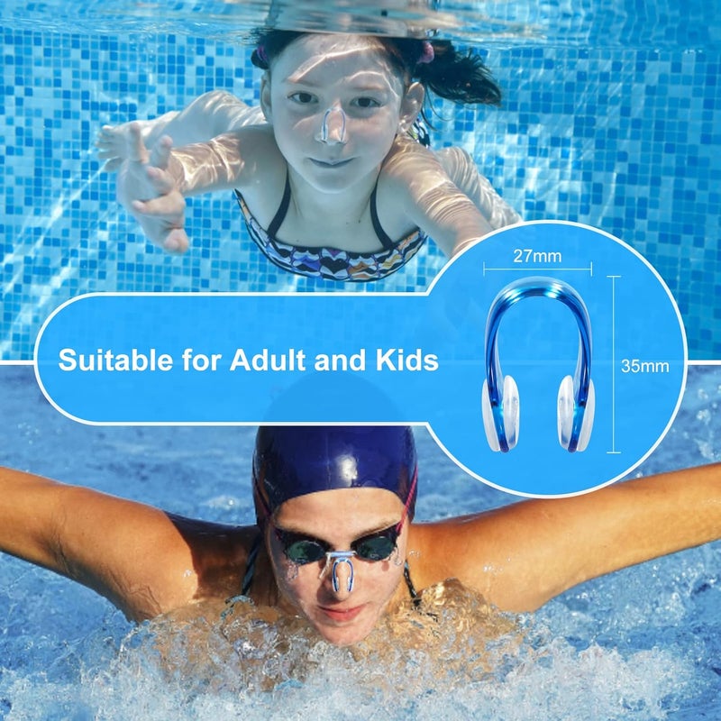 Hurdilen Swimming Nose Clip, 14 Packs Swim Nose Plugs with Waterproof Silica Gel for Kids (Age 7+) and Adults, Multi-Color - Image 5