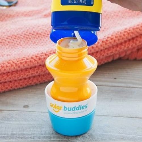 Solar Buddies Sunscreen Applicator - Green Pack of 4 - BPA-Free Refillable Roll on Sponge Sunscreen, Suncream & Lotion Applicator For Kids, Adults & Families - Holds 3.4fl oz, Perfect Size for Travel - Image 5