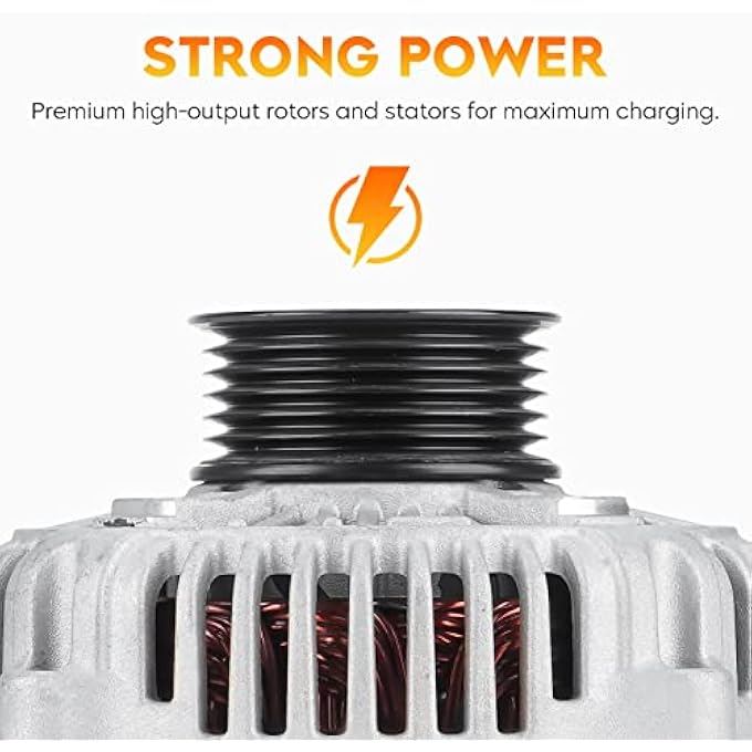 AEagle New Alternator Compatible with Jeep Liberty V6 3.7L 2002-2006, Grand Cherokee V8 4.7L 01-04, Dodge Dakota 01-06, Mitsubishi Raider 06, AND0202 400-52058 5170746AA - Image 5