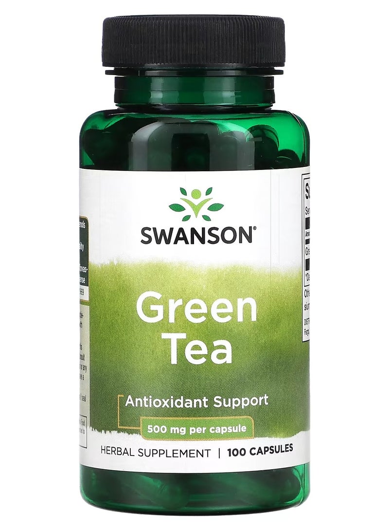 Swanson, شاي أخضر، 500 ملجم، 100 كبسولة