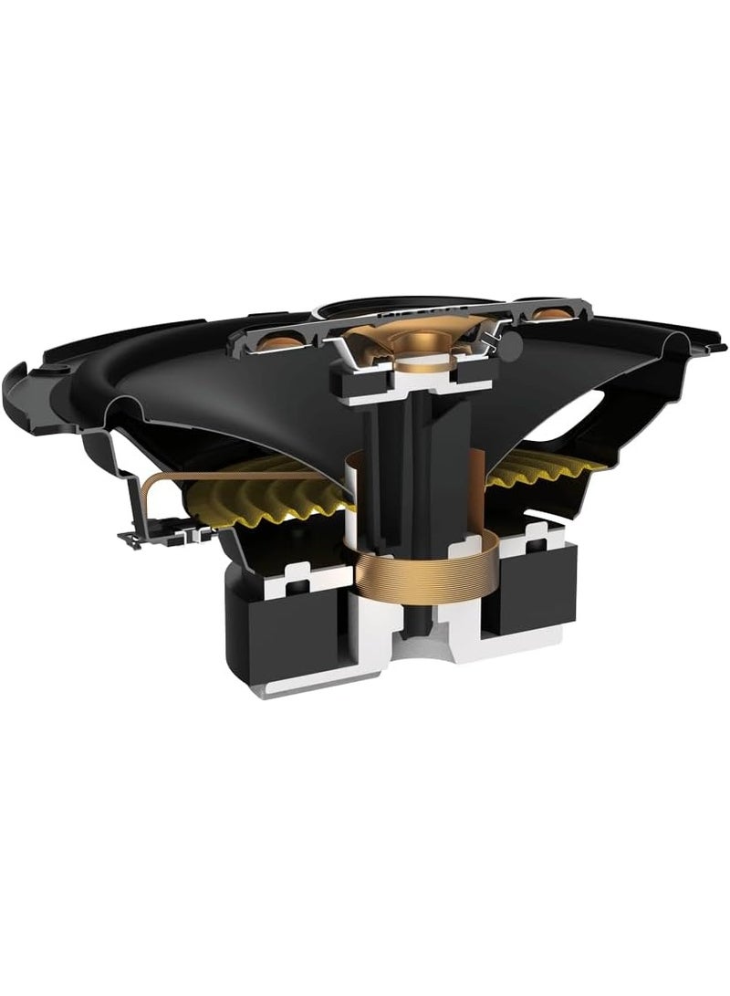 بايونير مكبر صوت سيارة بايونير TS-A1688S، 350 واط، 6.5 بوصة، 4 اتجاهات، مع محول، تصميم دائري، نظام محوري عالي الأداء - Image 2