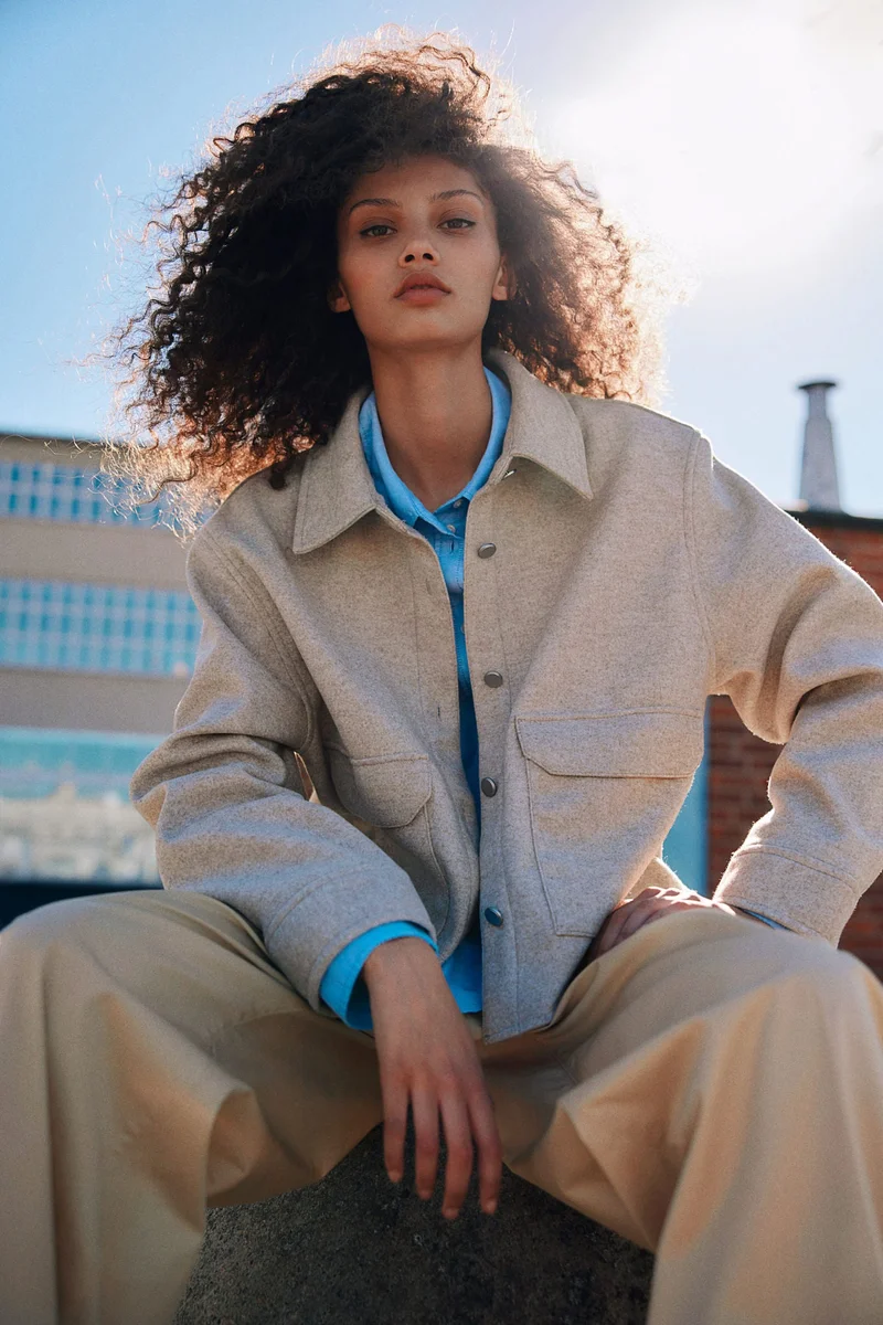 اتش اند ام Button-Front Jacket