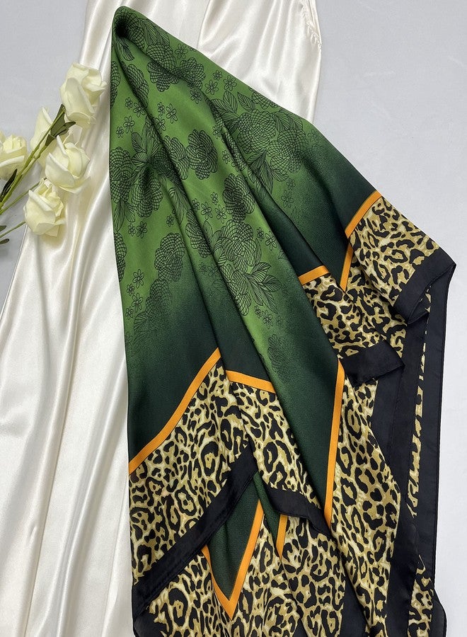 Julunar Silk Like Head Scarf for Women - Satin Large Hair Scarves - 35" Square Silk Hair Wrap for Sleeping with Gift Packed - Image 3