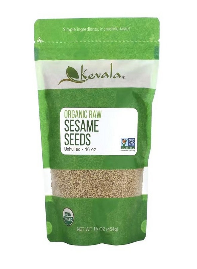 Kevala Organic Raw Sesame Seeds Unhulled 16 oz 454 g - Image 1