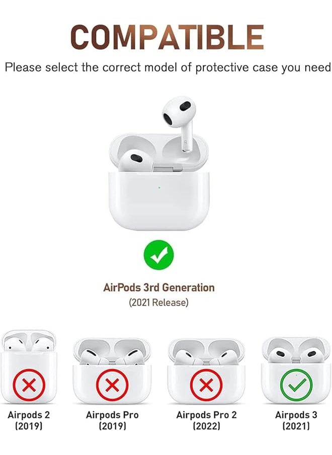 erorex - Keychain Case For Airpods 3Rd Gen 2021 Cute Clear Pink Floral Cover Protective Flower Earphone Case Soft Transparent Tpu Case Transparent Flower Pattern Case For Airpods 3 Case Women Girl - Image 1