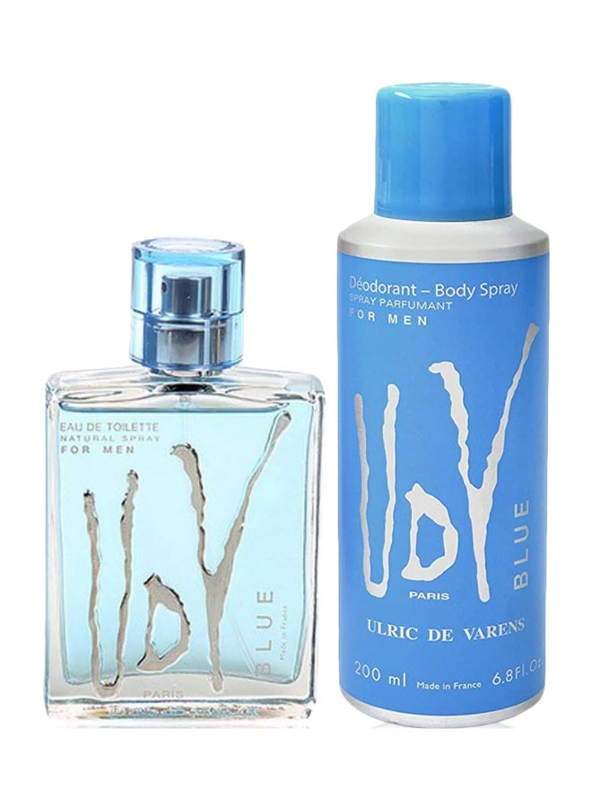 Ulric De Varens علبة زرقاء إديت 100 مل + مزيل عرق 200 مل - Image 1