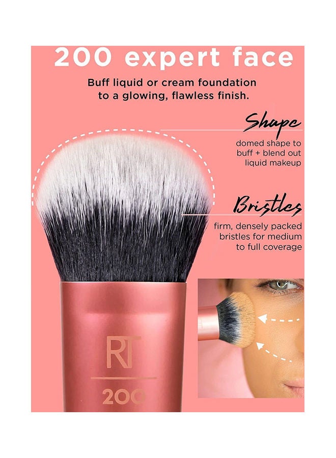REAL TECHNIQUES Expert Face Professional Foundation Makeup Brush And Ultra Plush Blush Makeup Brush With Miracle Complexion Sponge, Beauty Sponge For Makeup Blending Set of 1407, 1411, 1566 - Image 3