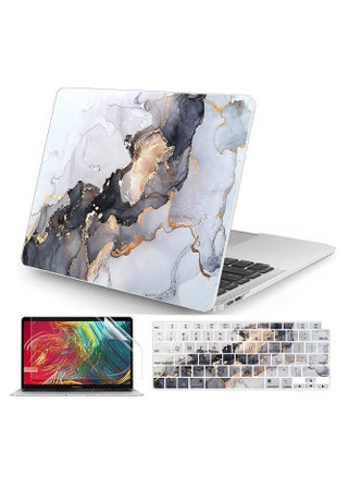 Hard Shell Case US Layout Keypad Screen Protector Compatible for Macbook New Air 13-Inch 2020 2021 Model A2337 M1 A2179 with Retina Display Touch ID Grey Marble - pzsku/Z0FF8F7685E8511F07D28Z/45/1744146568/1a4e0283-2bf9-4b79-8977-19e81e0e75f8