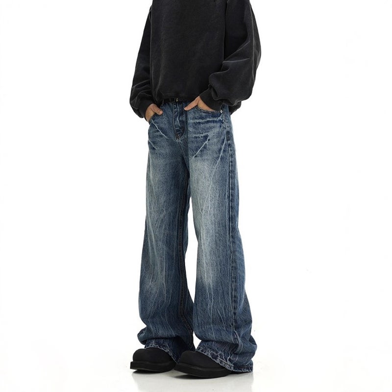 Unisex Classic Denim Jeans Loose Fit Daily Outdoor Wear - Image 2