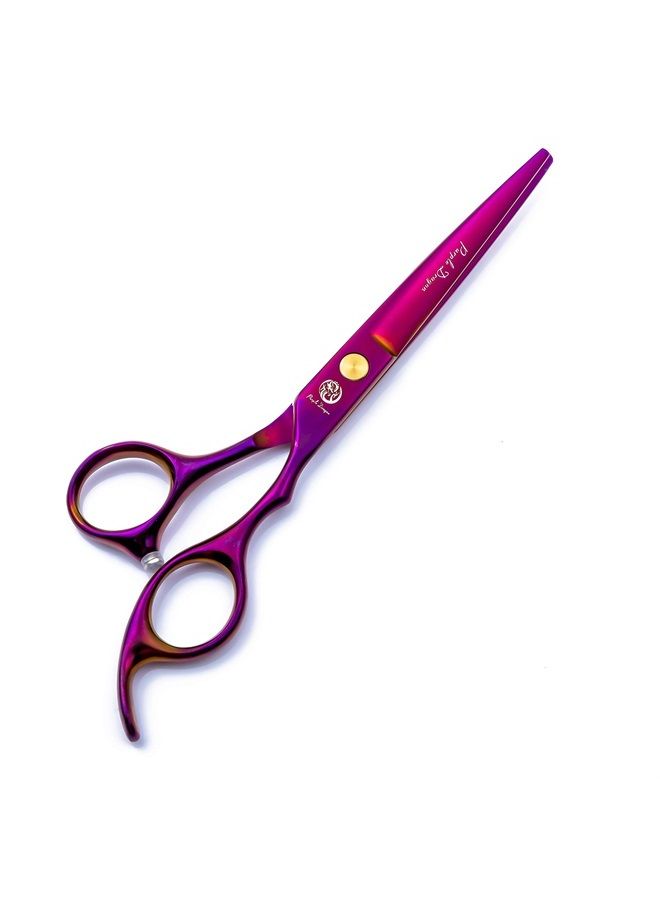 Purple Dragon 6.0 inch Purple Hair Cutting Scissors Set with Razor, Leather Scissors Case, Barber Hair Cutting Shears Hair Thinning/Texturizing Shears for Professional Hairdresser or Home Use - Image 2
