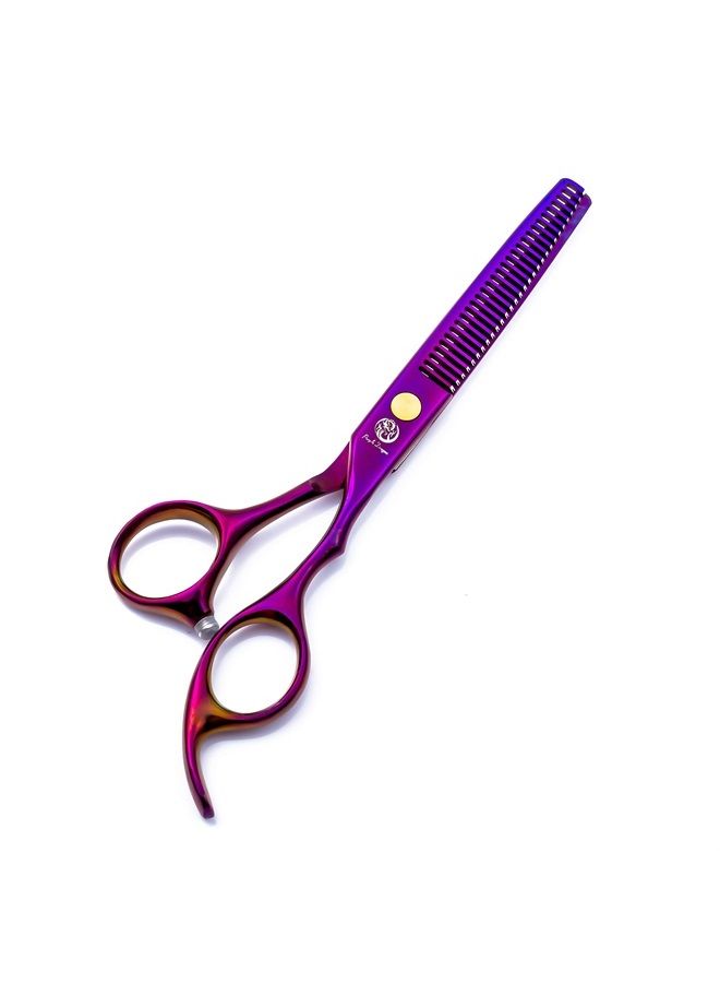 Purple Dragon 6.0 inch Purple Hair Cutting Scissors Set with Razor, Leather Scissors Case, Barber Hair Cutting Shears Hair Thinning/Texturizing Shears for Professional Hairdresser or Home Use - Image 3