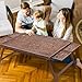 TEAKMAMA طاولة ألغاز خشبية TEAKMAMA مكونة من 1500 قطعة مع 4 أدراج طاولة ألغاز قابلة للطي مع غطاء واقي طاولة ألغاز مع أرجل طاولة ألعاب متعددة الوظائف للبالغين 34W x 263D بني شوكولاتة - Image 4