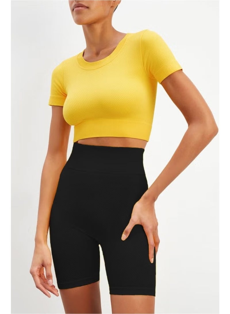 Mistirik Mystirik Knitted Seamless Shorts High Waist Loose Biker Shorts - Image 3