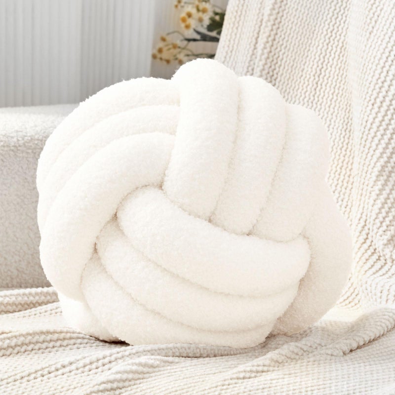 Petrella Knot Pillow Ball Round Throw Pillows Home Decor Cushion Decorative Aesthetic Throw Pillows - Image 1
