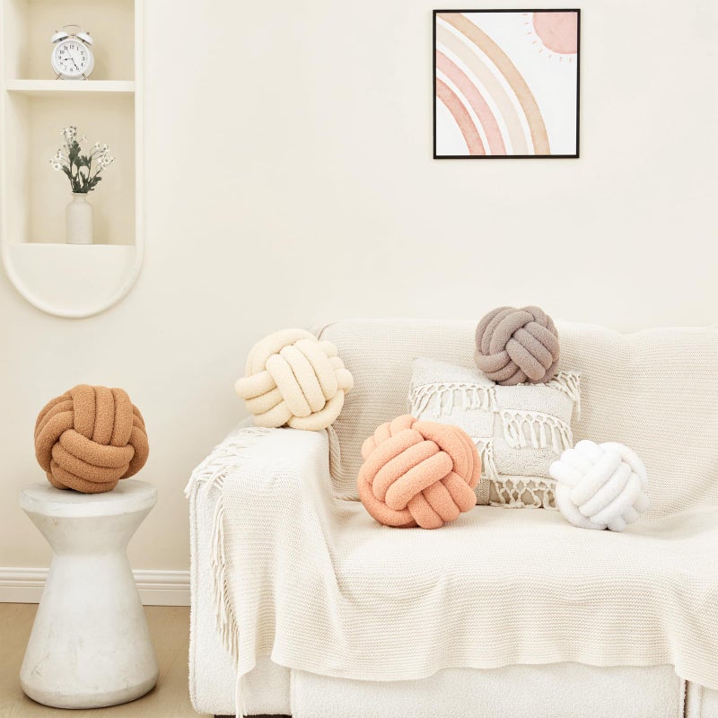 Petrella Knot Pillow Ball Round Throw Pillows Home Decor Cushion Decorative Aesthetic Throw Pillows - Image 3