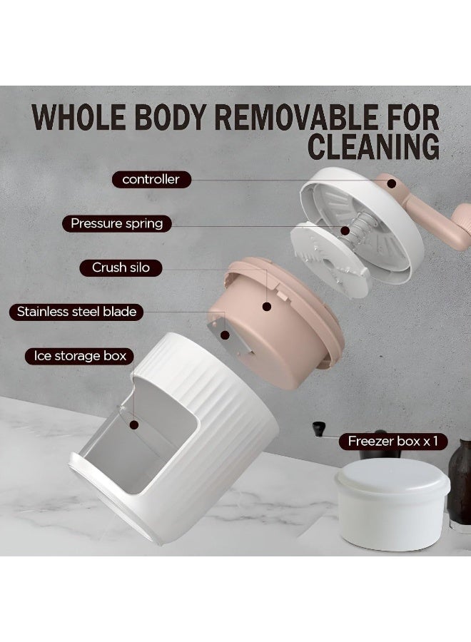 LIXES Ice Crusher Machine for Home - Ice Gola Maker Machine with Stainless Steel Blades | Snow Flakes Ice Cream Machine | Easy-Operated Shaved Ice Maker for Snow Cones, Slushies, Cocktails - Image 3