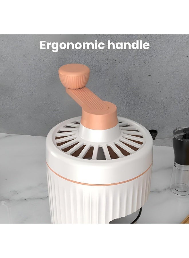 LIXES Ice Crusher Machine for Home - Ice Gola Maker Machine with Stainless Steel Blades | Snow Flakes Ice Cream Machine | Easy-Operated Shaved Ice Maker for Snow Cones, Slushies, Cocktails - Image 4