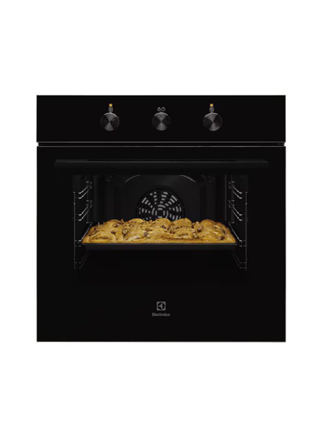 60cm Premium Built-In Oven With Fan, 58L XL Oven Capacity With Aqua Cleaning, Child Lock, Functions Includes Baking Grilling Defrost & Toasting, Cooling Fan, UltimateTaste600 KOH2H00BK Black