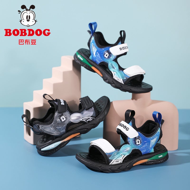 Babudou Boys Sandals 2025 Children'S Baotou Big Children'S Beach Shoes Little Boys Soft Sole Casual Shoes - Image 2