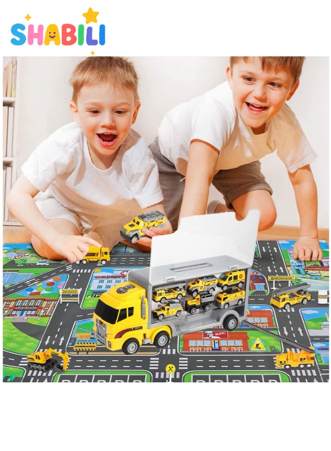 شبيلي مجموعة شاحنات ألعاب هندسية للأطفال عمر ٣ سنوات فأكثر هدية عيد ميلاد - Image 5