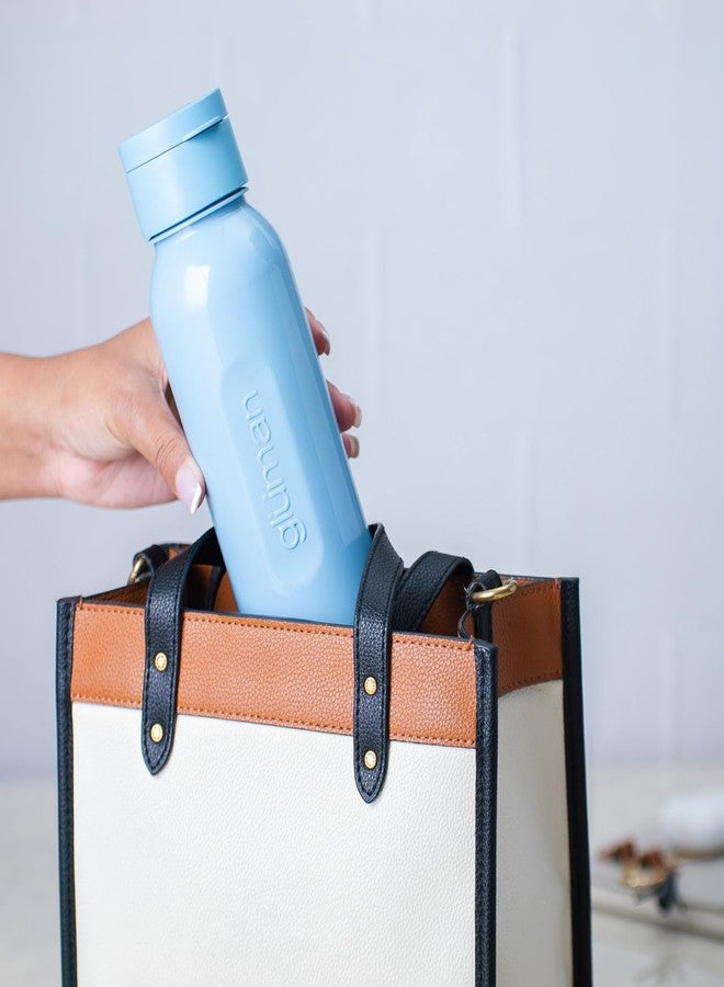 Gluman 500 ml Leak proof Plastic Claro Mini Spout Water Bottle Set of 3 | Flip-Top Spout Lid Plastic | Anti-Bacterial & BPA Free | | Ideal for Gym, Travel, School, Office, Kids - Opaque Blue - Image 5