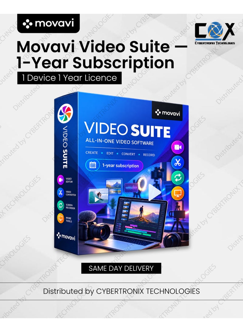 Movavi Video Suite | 1 Device for 1 Year | Digital License | Same Day Delivery