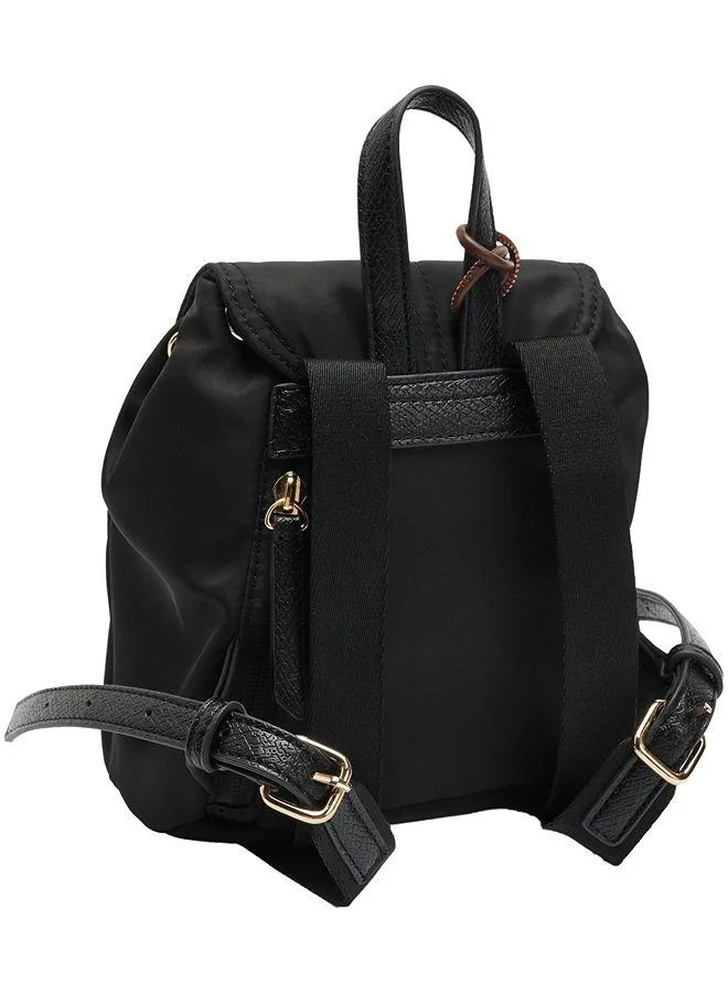 Parfois Black Mini Nylon Backpack With Pendant for Women | Best Price UAE
