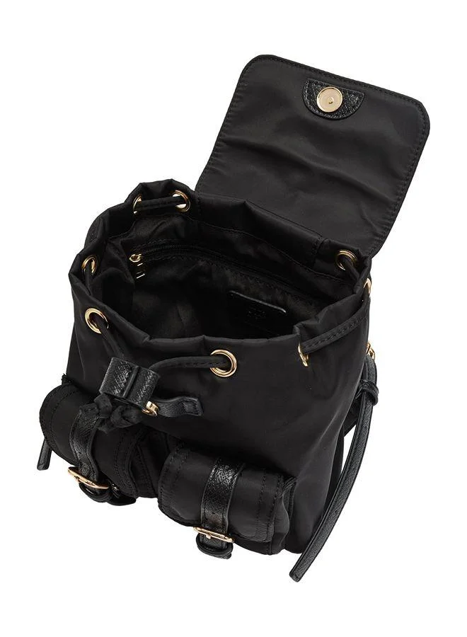 Parfois Black Mini Nylon Backpack With Pendant for Women | Best Price UAE