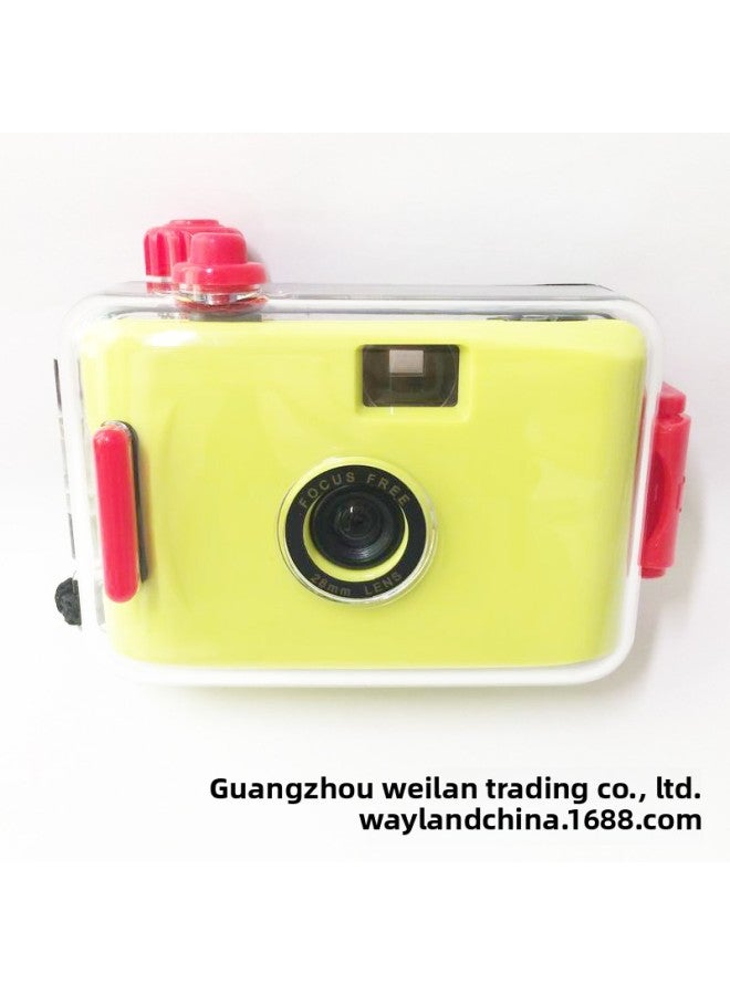Green Purple Picture Customized * Vintage Film Camera Non-disposable 135 Film Waterproof Fool Student Gift Items-Color:Light Green Red Shell  - Image 1