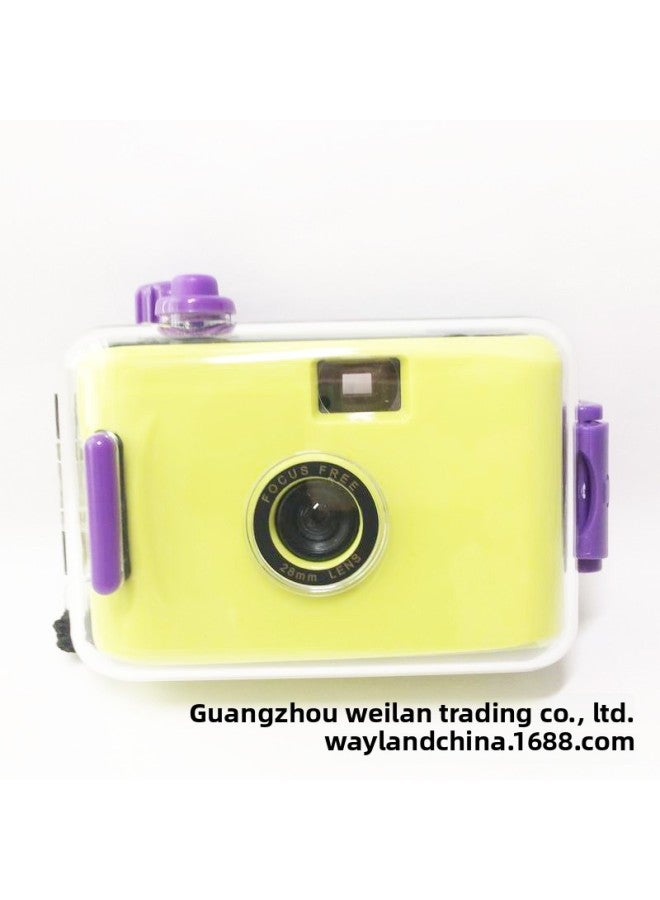 Green Purple Picture Customized * Vintage Film Camera Non-disposable 135 Film Waterproof Fool Student Gift Items-Color:Light Green Red Shell  - Image 2