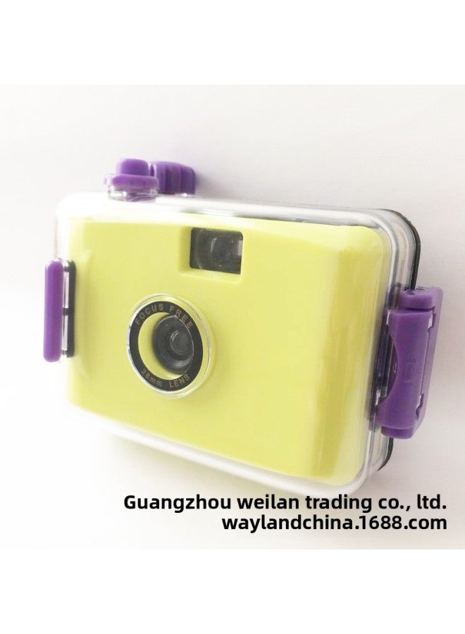 Green Purple Picture Customized * Vintage Film Camera Non-disposable 135 Film Waterproof Fool Student Gift Items-Color:Light Green Red Shell  - Image 4