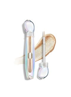 SYOSI Liquid Glitter Eyeshadow, Eye Glitter Makeup, Metallic Liquid Glitter Eye Shadow Easy to Apply, Quick Drying, Long Lasting, Loose Glitter Glue for Eye Crystals Makeup (Champagne Gold)