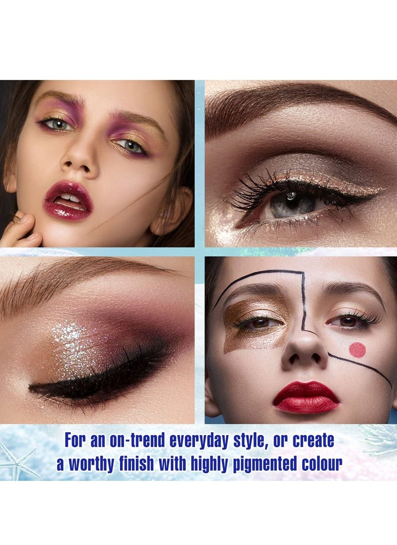 SYOSI - SYOSI Liquid Glitter Eyeshadow, Eye Glitter Makeup, Metallic Liquid Glitter Eye Shadow Easy to Apply, Quick Drying, Long Lasting, Loose Glitter Glue for Eye Crystals Makeup (Champagne Gold) - Image 1