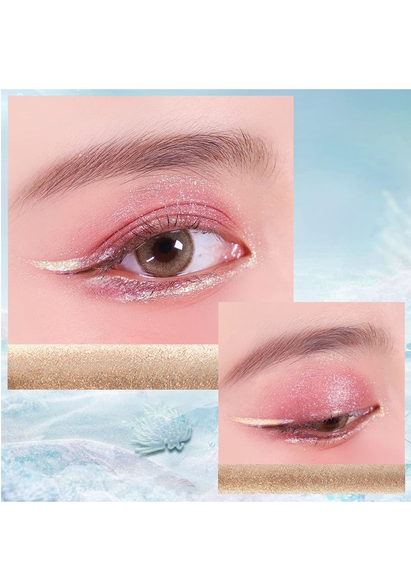 SYOSI - SYOSI Liquid Glitter Eyeshadow, Eye Glitter Makeup, Metallic Liquid Glitter Eye Shadow Easy to Apply, Quick Drying, Long Lasting, Loose Glitter Glue for Eye Crystals Makeup (Champagne Gold) - Image 1
