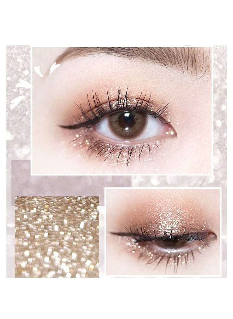 SYOSI - SYOSI Liquid Glitter Eyeshadow, Eye Glitter Makeup, Metallic Liquid Glitter Eye Shadow Easy to Apply, Quick Drying, Long Lasting, Loose Glitter Glue for Eye Crystals Makeup (Champagne Gold) - Image 1