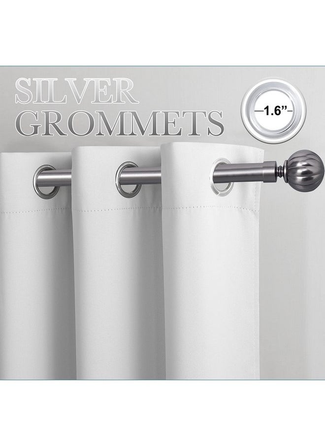 NICETOWN - NICETOWN White & Grey Room Darkening Curtains 84 inch Long, Grommet Gradient Curtains Easy-Matching Window Treatments for Boys Bedroom/Kids Room, W52, Set of 2 - Image 1