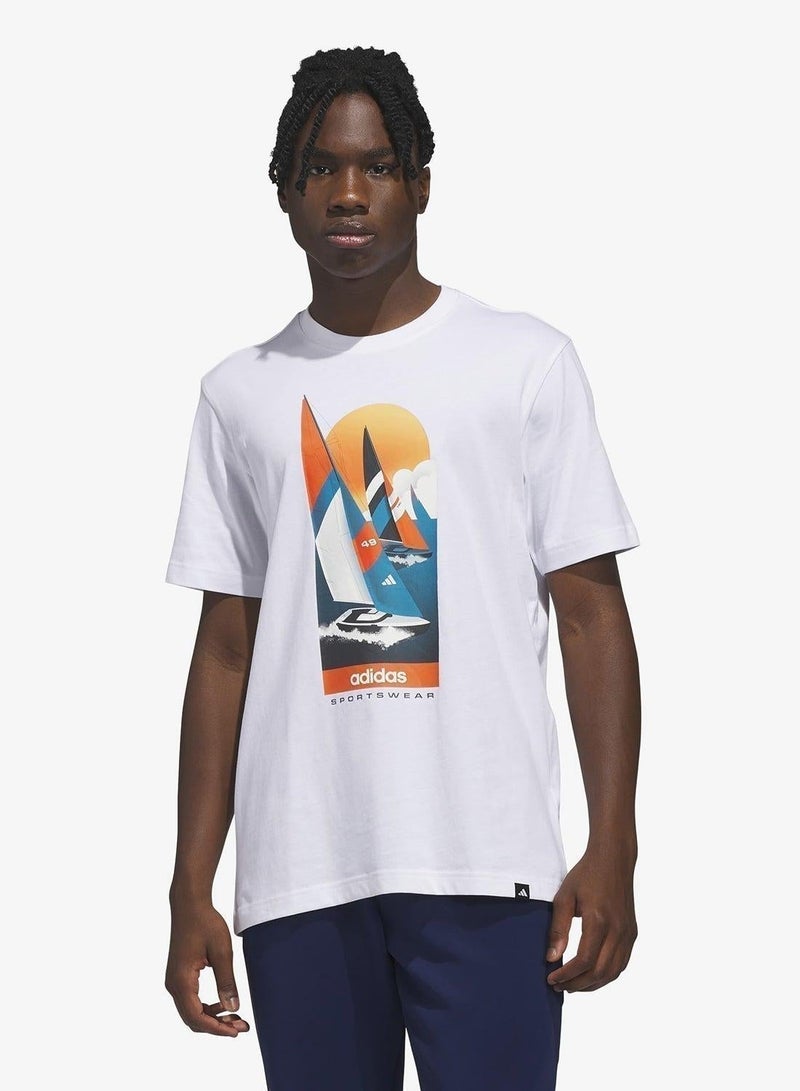 Adidas Summer Sailing Graphic T-shirt - Image 1