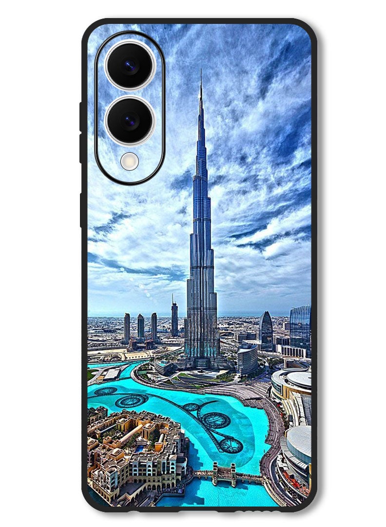 Theodor Case Compatible with Samsung Galaxy S25 Edge 6.7 Inch Protection Shockproof Bumper Cover Burj Khalifa in Day - Image 1