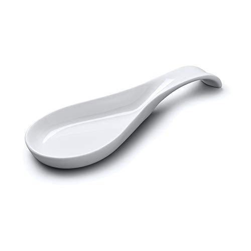 WM Bartleet & Sons 1750 Wm Bartleet & Sons Traditional Porcelain Spoon Rest, White - Image 1
