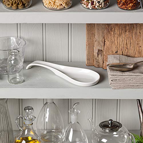 WM Bartleet & Sons 1750 Wm Bartleet & Sons Traditional Porcelain Spoon Rest, White - Image 3