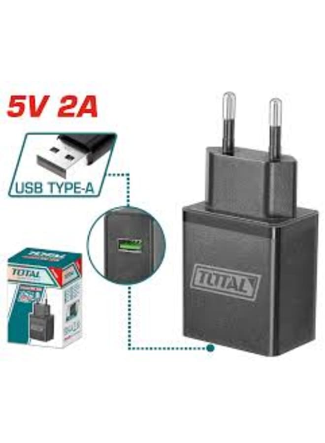 توتال راس شاحن / ادابتور (USB type-A ) مقاس 5 فولت 2 امبير توتال