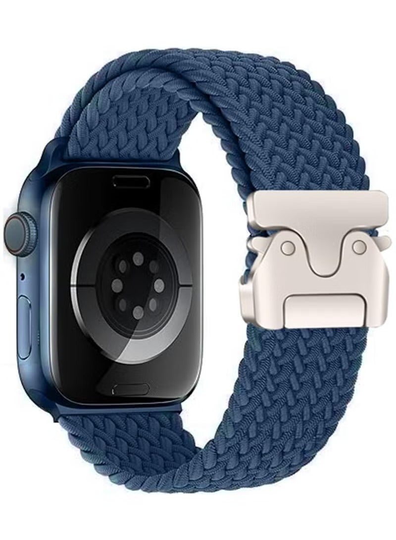 Braided Band Compatible with Apple Watch Ultra 1/2 49mm 46mm 45mm 44mm 42mm for Women Men Made of Breathable Polyester,Parachute Style Buckle Straps for iWatch SE Series 10 9 8 7 6 5 4 3 2 1 SE